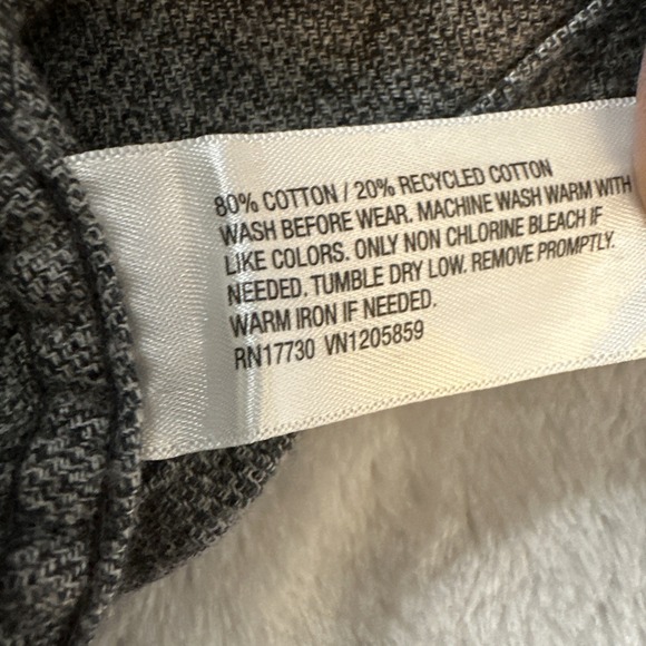 Goodfellow Mid-Weight Flannel Button Down Long Sleeve Gray Size Medium - Picture 9 of 9